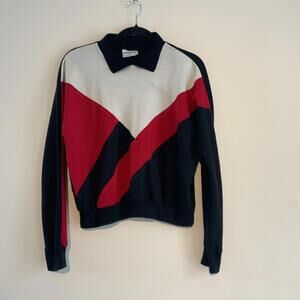 Alfred Dunner Women's Sweater Medium Made In USA Red Black White